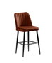 Hanah Home Vento Juego de 4 Taburetes de Bar - Rojo Teja y Negro